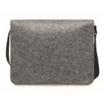 Bolsa para portátil personalizable 15'' color gris oscuro cuarta vista