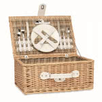 Kit de cesta de picnic personalizada color madera