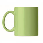 Tazas de cerámica personalizadas 300 ml color verde cuarta vista