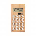 Calculadora de bambú personalizada color madera segunda vista