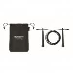 Cuerdas para saltar regulables en funda color negro con logo