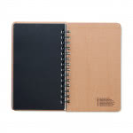 Libreta sostenible personalizada A5 color beige cuarta vista