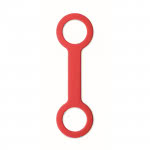Tira portabotellas personalizada de silicona color rojo