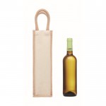 Bolsa para vino personalizada de color beige tercera vista