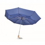 Paraguas plegables personalizadoss RPET de color azul real segunda vista