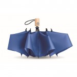Paraguas plegables personalizadoss RPET de color azul real tercera vista