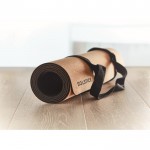 Esterilla de yoga personalizada de corcho de color beige vista bodegón principal