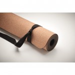 Esterilla de yoga personalizada de corcho de color beige vista fotografía