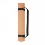 Esterilla de yoga personalizada de corcho de color beige primera vista