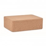 Bloque de yoga en corcho de color beige