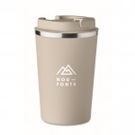 Vasos térmicos para empresa de color beige vista principal