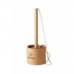 Soporte con bolígrafo personalizado de color beige segunda vista principal