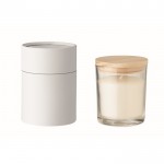 Velas aroma vainilla con tapa de madera de color transparente