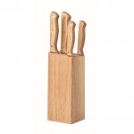 Set de cuchillos personalizados de color madera