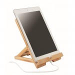 Soporte para tablet en bambú de color madera primera vista