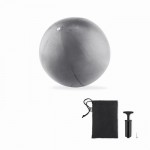 Balón de pilates o yoga inflable color plateado mate