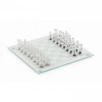 Juego de ajedrez de cristal color transparente