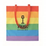 Bolsa de asas largas con arco iris 200 g/m2 color multicolor vista principal