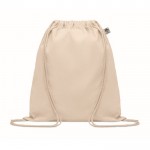 Bolsa de cuerdas algodón orgánico 140 g/m2 color beige