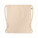 Bolsa de cuerdas algodón orgánico 140 g/m2 color beige primera vista