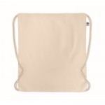 Bolsa de cuerdas algodón orgánico 140 g/m2 color beige primera vista