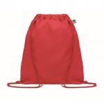 Mochila saco de algodón orgánico 140 g/m2 color rojo