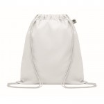 Mochila saco de algodón orgánico 140 g/m2 color blanco