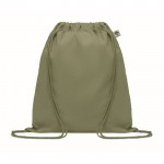 Mochila saco de algodón orgánico 140 g/m2 color caqui