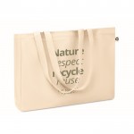 Bolsa de canvas reciclado 280 gr/m2 color beige segunda vista principal