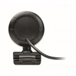 Webcam con micrófono y anillo luminoso color negro sexta vista