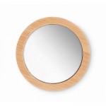 Espejo de maquillaje de bambú color madera primera vista