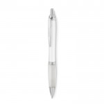 Bolígrafo personalizado con pulsador color blanco