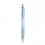 Bolígrafo personalizado con pulsador color azul claro