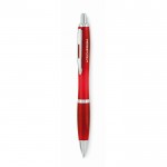 Bolígrafo personalizado con pulsador color rojo vista principal