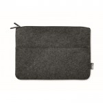 Funda para portátil de fieltro color gris oscuro