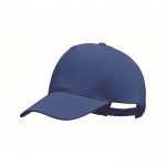 Gorra de béisbol de algodón orgánico color azul