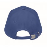 Gorra de béisbol de algodón orgánico color azul cuarta vista