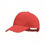 Gorra de béisbol de algodón orgánico color rojo