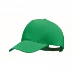Gorra de béisbol de algodón orgánico color verde