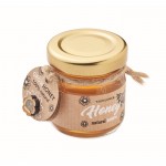 Tarro de miel personalizable color madera