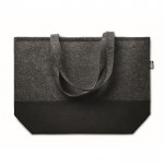 Bolsa para compra RPET con asas largas color gris oscuro tercera vista