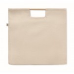Bolsa de canvas con asas de bambú 360 g/m2 color beige segunda vista