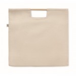 Bolsa de canvas con asas de bambú 360 g/m2 color beige segunda vista