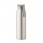 Botella de aluminio antifugas color plateado mate