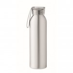 Botella de aluminio antifugas color plateado mate tercera vista