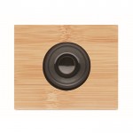 Altavoces de bambú con cargador color madera tercera vista