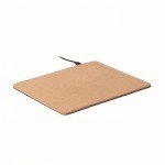 Mousepad de corcho con cargador color beige