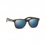 Gafas de sol con lentes espejo color azul vista principal