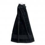 Toalla de golf con anilla algodón 350 g/m2 color negro