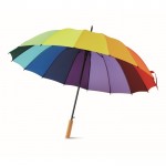 Paraguas grande con arco iris color multicolor cuarta vista